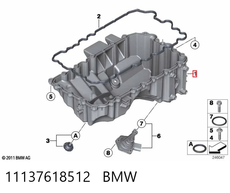 11137618512 BMW Cárter de aceite del motor