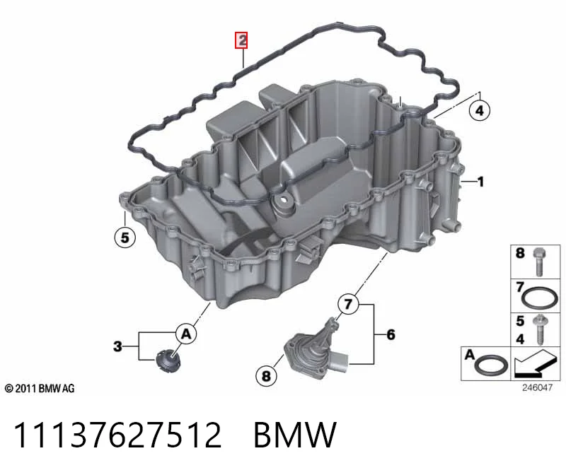 11137627512 BMW Junta cárter de aceite