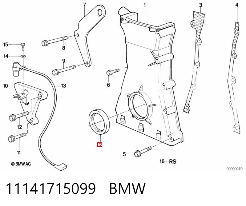 Anillo retén cigüeñal frontal BMW 7  (E32)