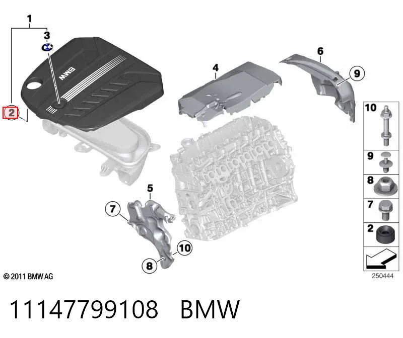 11147799108 BMW Abrazadera de silenciador trasera