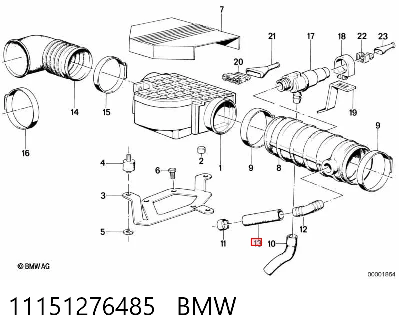 Tubo de ventilación del cárter para BMW 7 E32