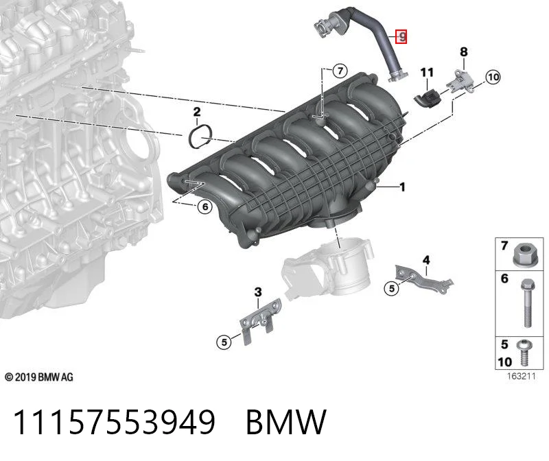 11157553949 BMW Decantador de aceite