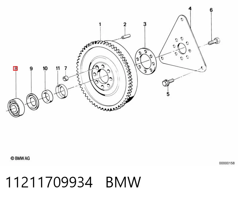11211709934 BMW Cojinete piloto del cigüeñal