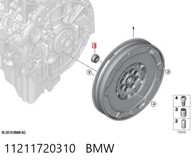 11211720310 BMW Cojinete piloto del cigüeñal
