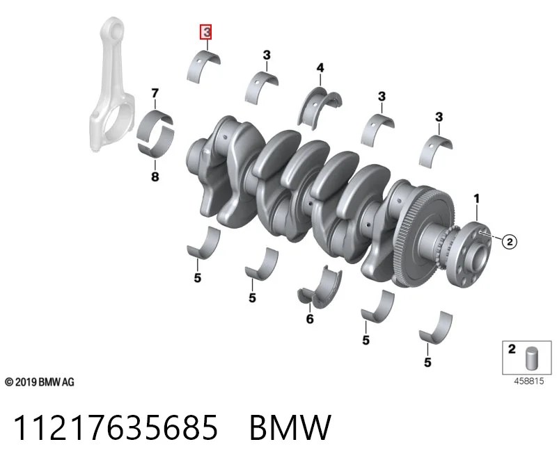 11217635685 BMW Juego de cojinetes de cigüeñal, estándar, STD