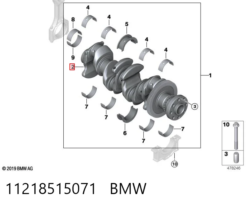 11218515071 BMW Cigüeñal