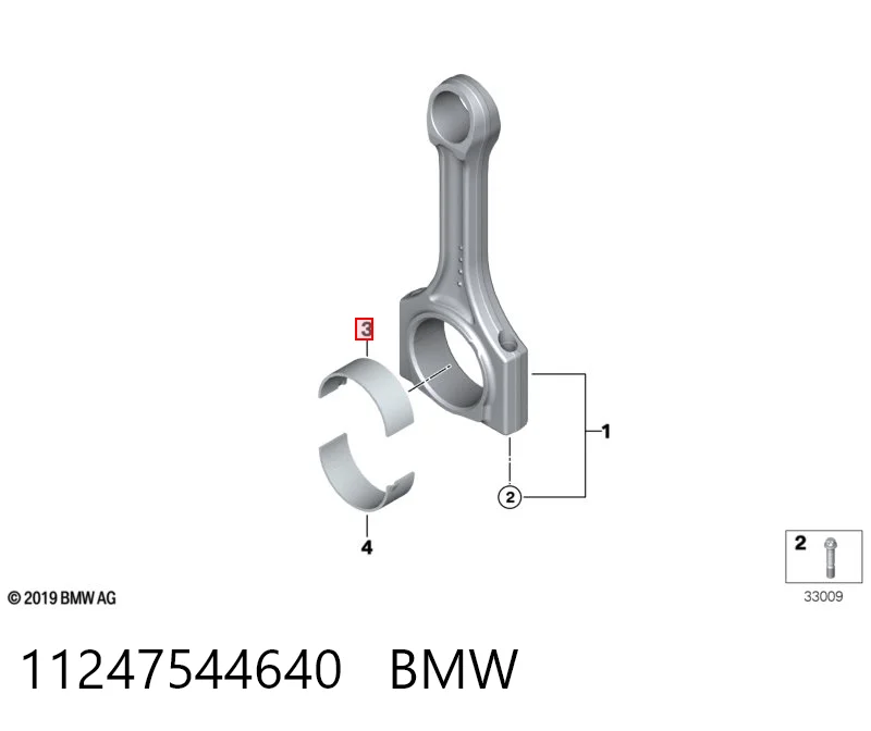 Juego de cojinetes de biela, estándar (STD) 11247544640 BMW