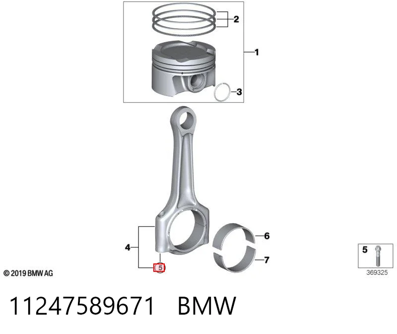 11247589671 BMW Tornillo de biela