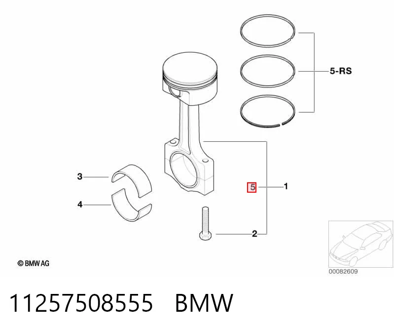 Aros de pistón para 1 cilindro, STD 1610111180 Peugeot/Citroen