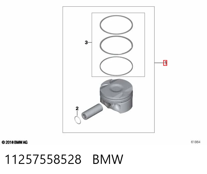 11257558528 BMW Juego de pistones para motor, STD