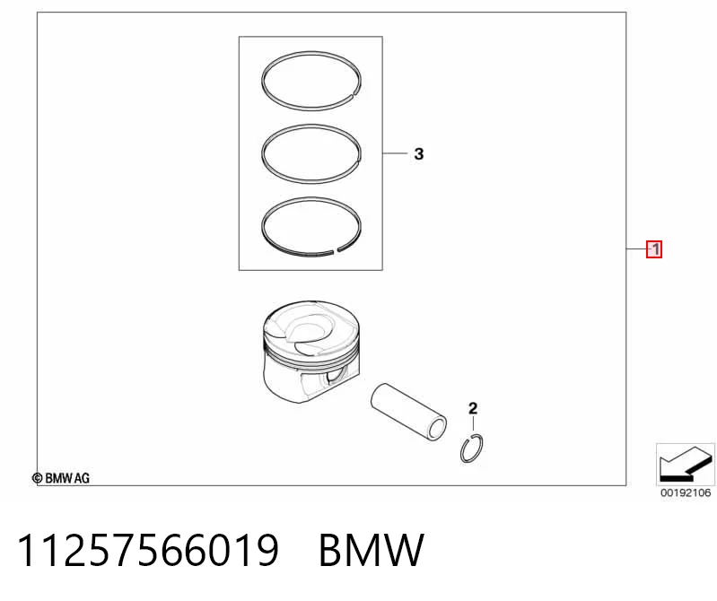 11257566019 BMW Pistón