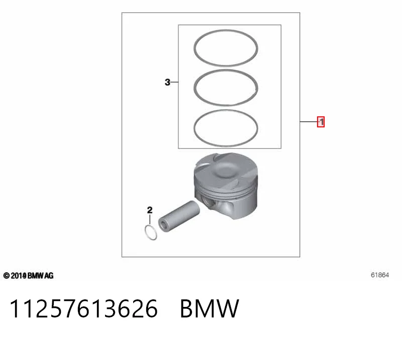 11257613626 BMW Pistón