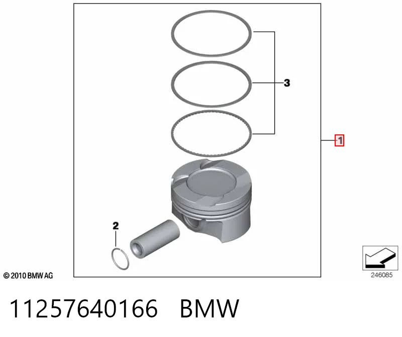 11257640166 BMW Pistón
