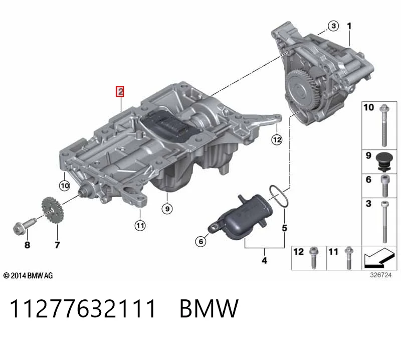 11277632111 BMW Carcasa del mecanismo equilibrador