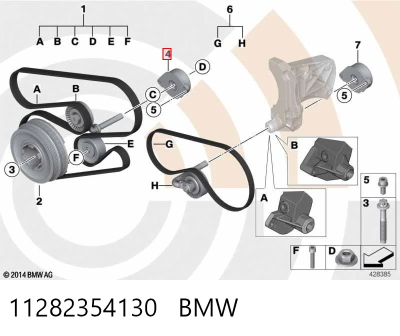 11282354130 BMW Tensor de correa de alternador