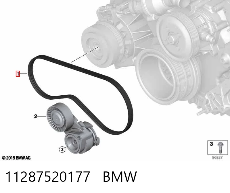 11287520177 BMW Correa poly v