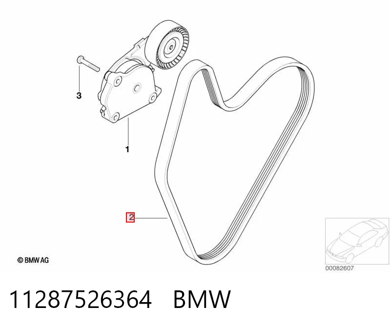 Correa de alternador para Mini Cooper R50, R53