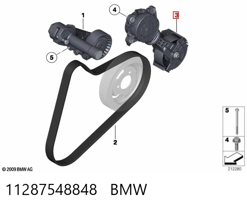 11287548848 BMW Tensor de correa de alternador