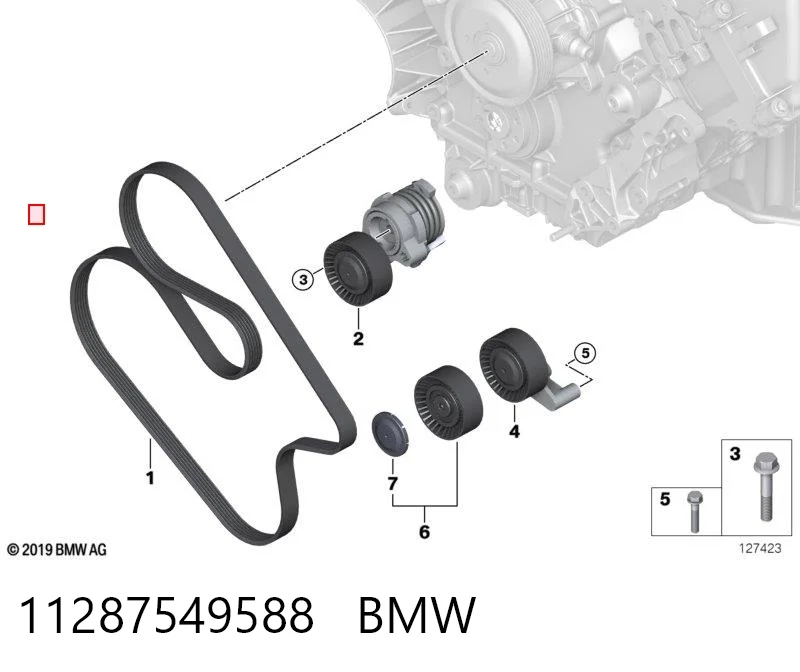 11287549588 BMW Tensor de correa de alternador