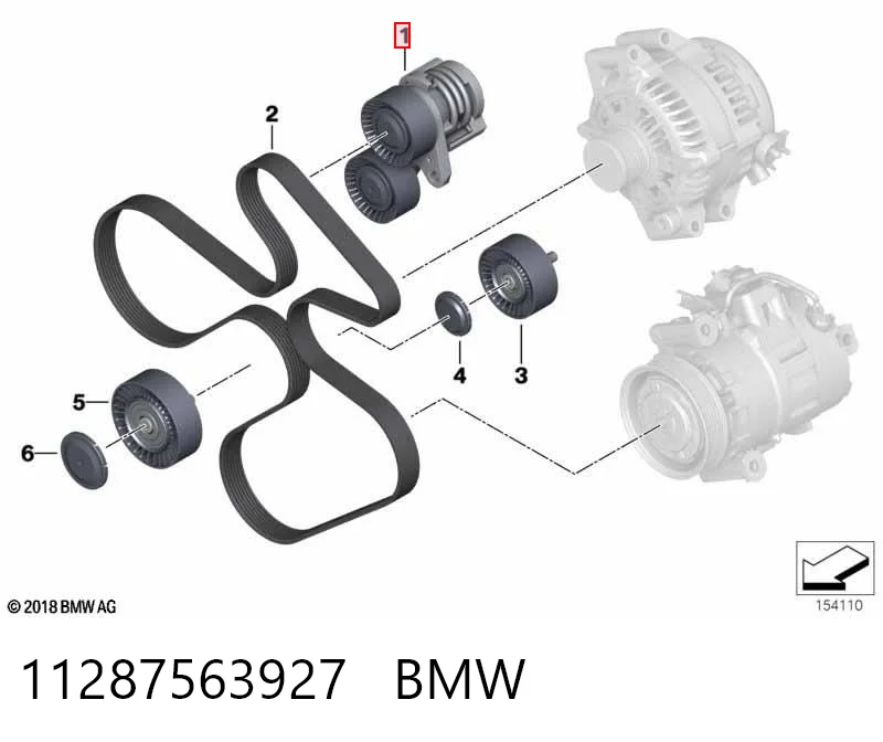 11287563927 BMW Tensor de correa de alternador