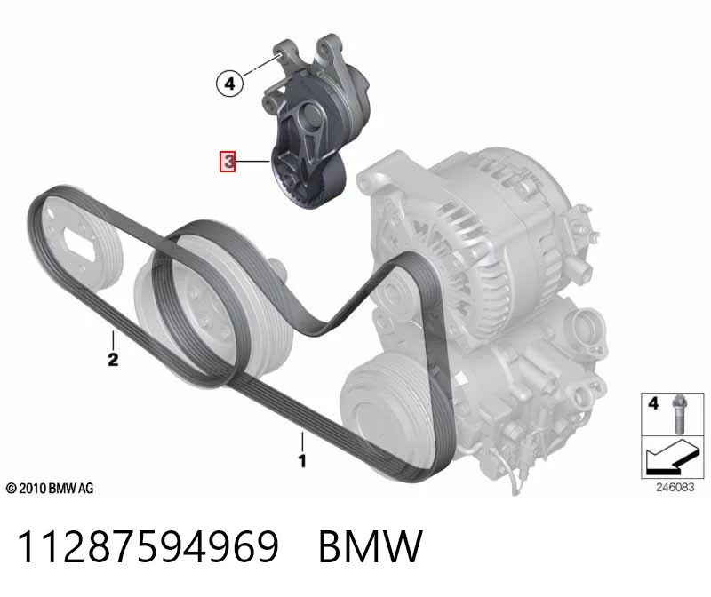 11287594969 BMW Tensor de correa de alternador
