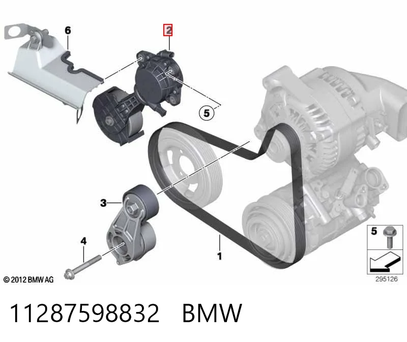 11287598832 BMW Tensor de correa de alternador