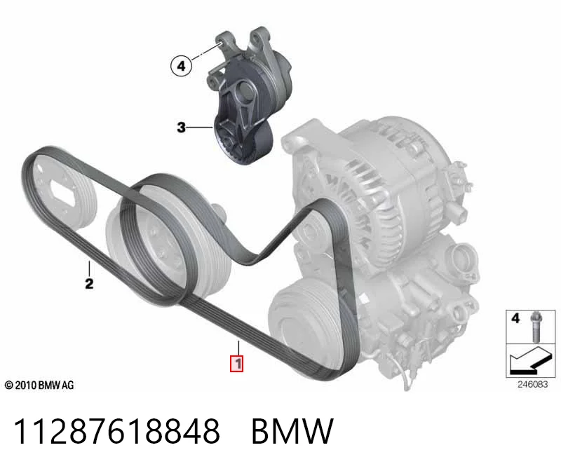 11287618848 BMW Correa poly v