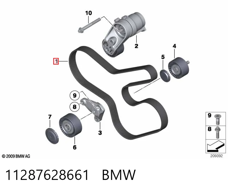 11287628661 BMW Correa poly v