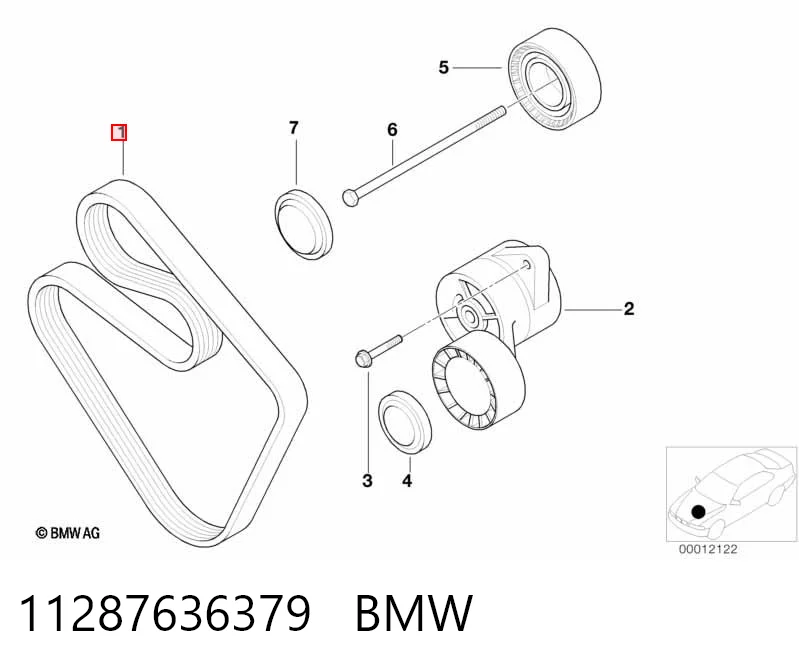 11287636379 BMW Correa poly v