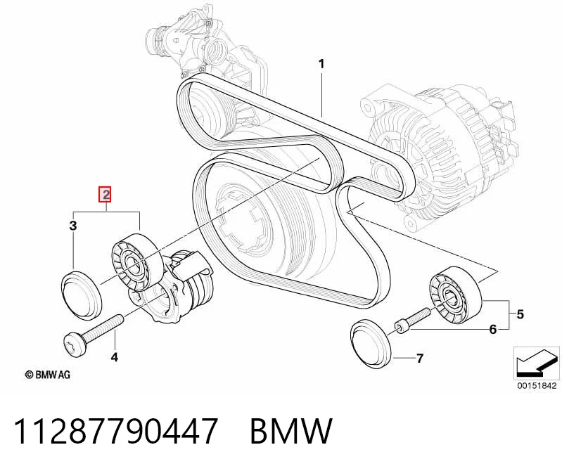 11287790447 BMW Tensor de correa de alternador