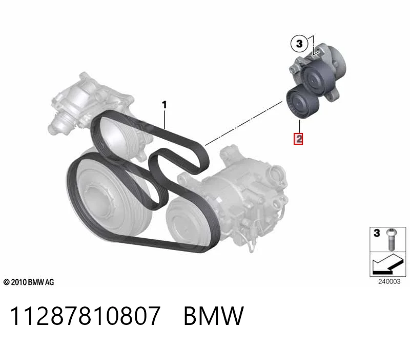 11287810807 BMW Tensor de correa de alternador