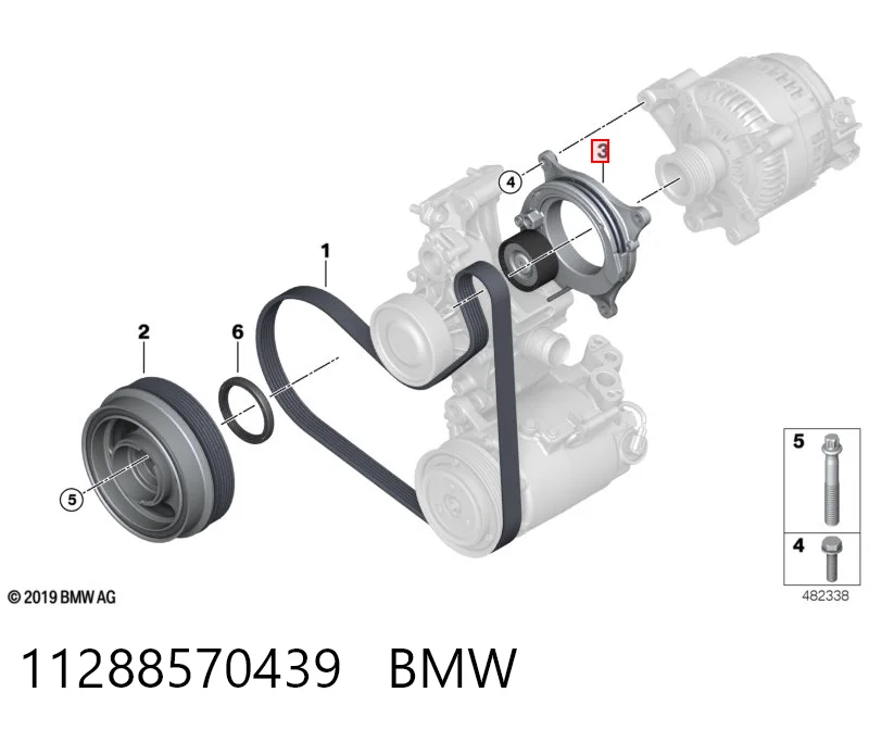 11288570439 BMW Tensor de correa de alternador