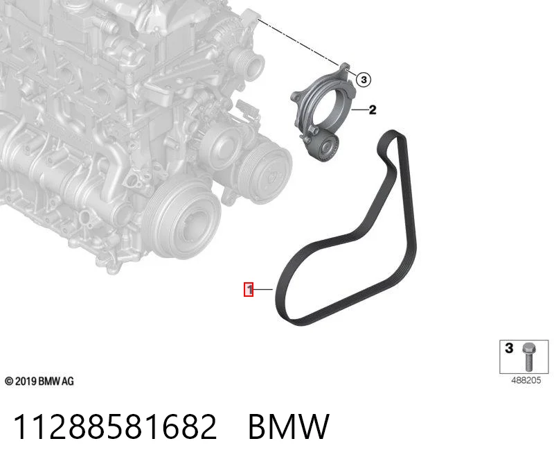 Correa de alternador para BMW 5 G30, F90