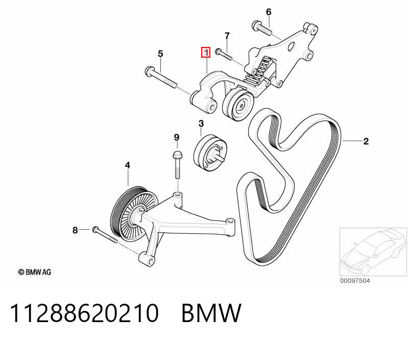 11288620210 BMW Tensor de correa de alternador