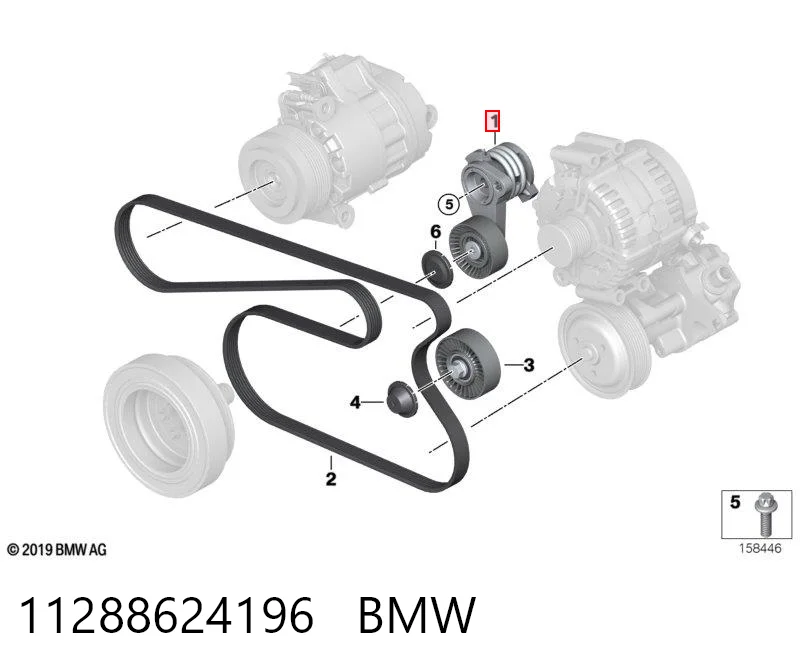 11288624196 BMW Tensor de correa de alternador