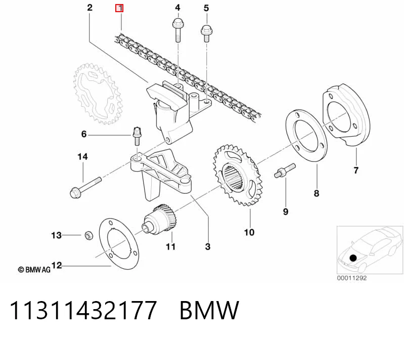 11311432177 BMW Cadena de distribución superior