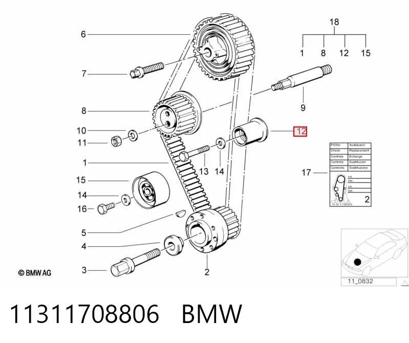 Polea correa distribución para BMW 5 E34