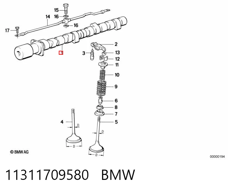 11311709580 BMW Kit árbol de levas