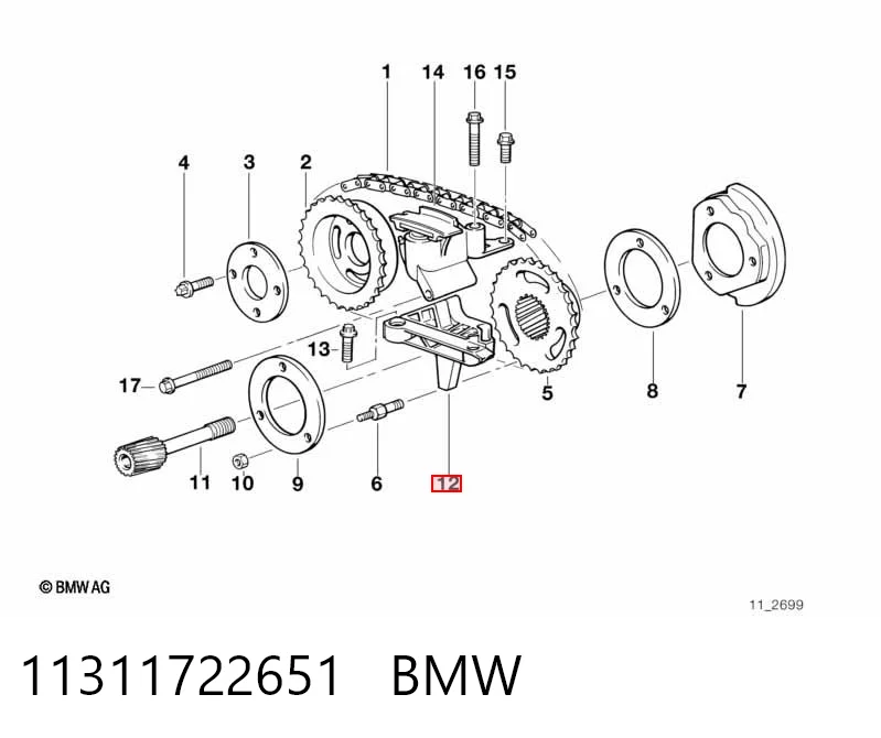 11311722651 BMW Tensor superior de cadena de distribución