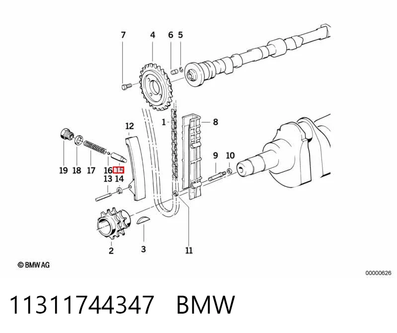 Tensor de cadena de distribución para BMW 5  E28
