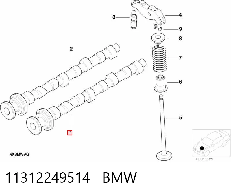 Árbol de levas de entrada para Land Rover Freelander L314