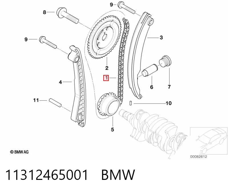 Cadena de distribución para Mini Cooper R50, R53