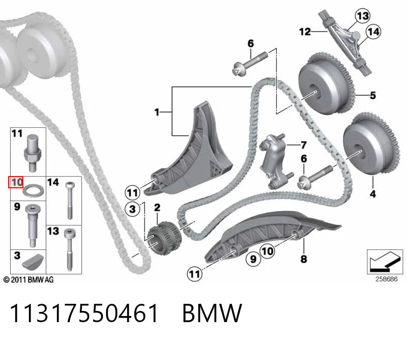 11317550461 BMW Junta del tapón del cárter de aceite