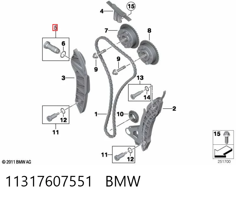 11317607551 BMW Tensor de cadena de distribución