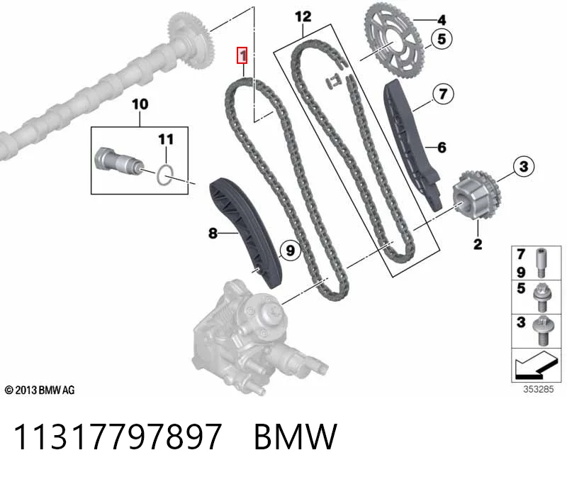 11317797897 BMW Cadena de distribución superior