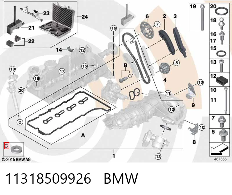 Engranaje árbol de levas para BMW 3  E92