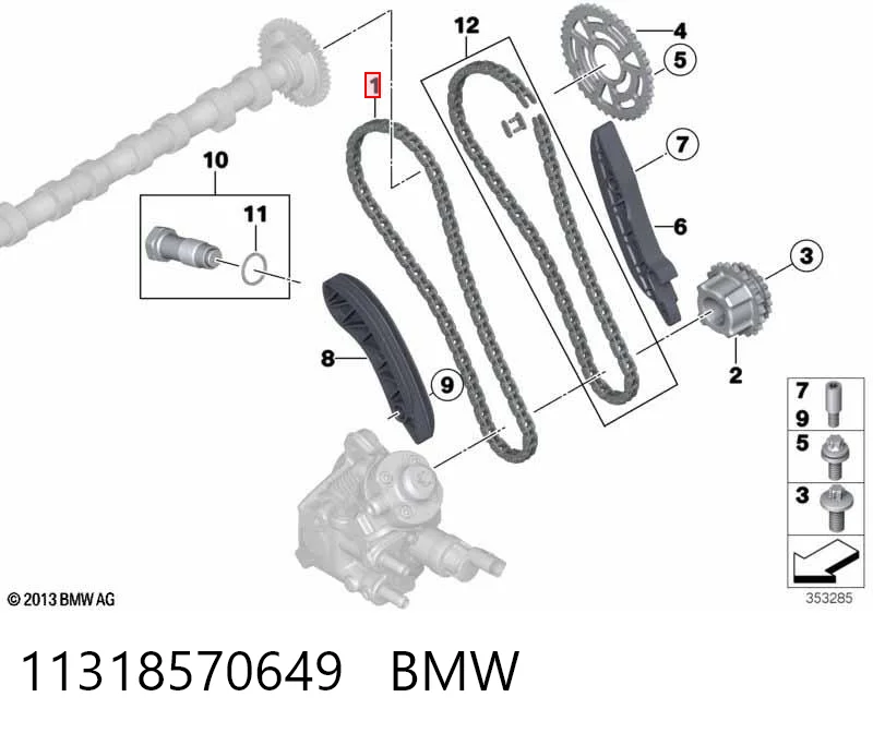 11318570649 BMW Cadena de distribución superior