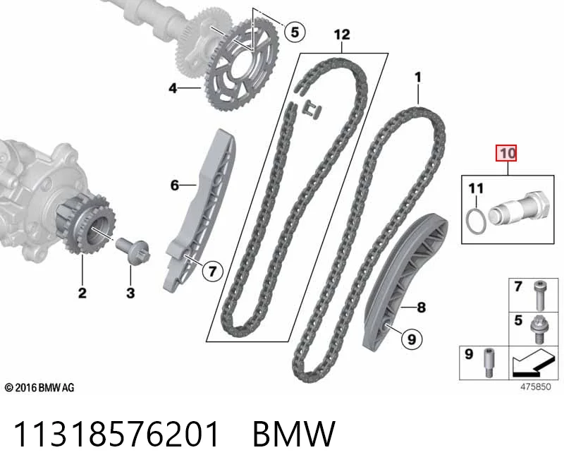 11318576201 BMW Tensor de cadena de distribución