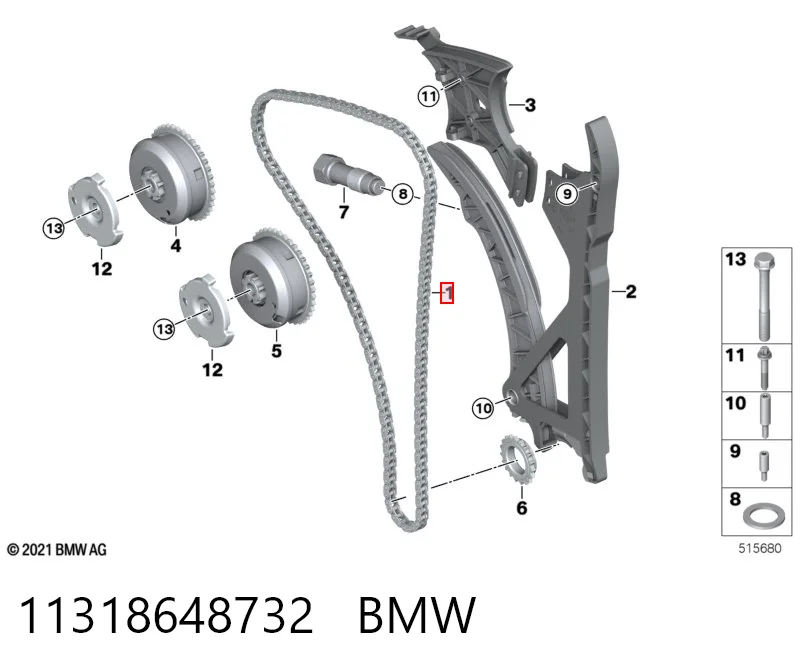 11318648732 BMW Cadena de motor