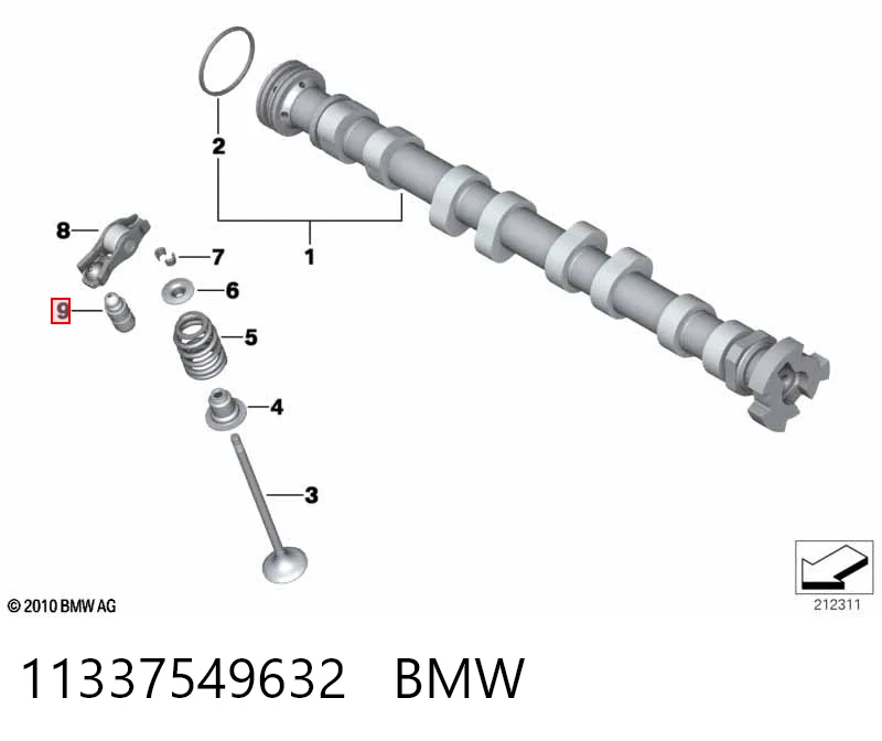 11337549632 BMW Taqués de motor